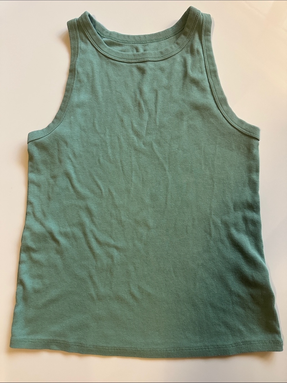 a new day Sage Green Ribbed Tank Top